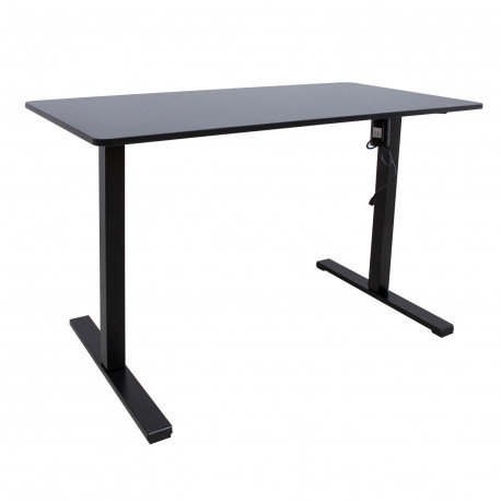 Töölaud ERGO OPTIMAL 1-mootoriga 120x60xH71-116cm, must