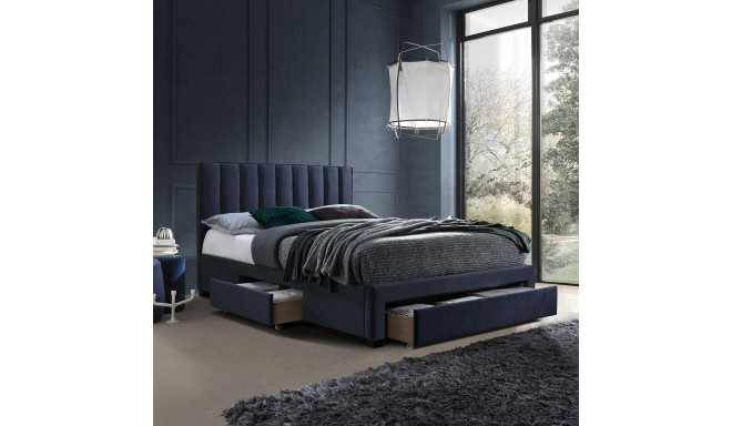 Voodi GRACE madratsiga HARMONY DUO 160x200cm, sinine