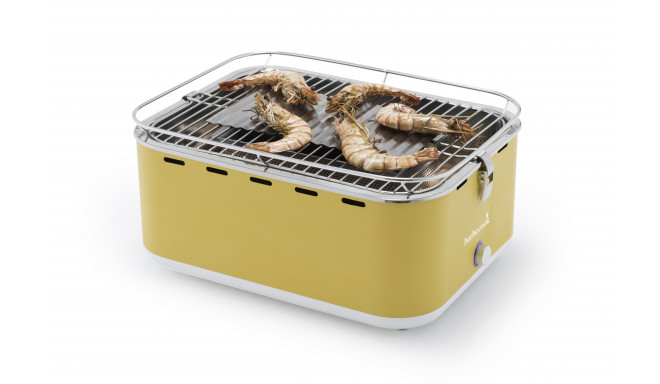 Charcoal table grill 44x33x21cm, yellow