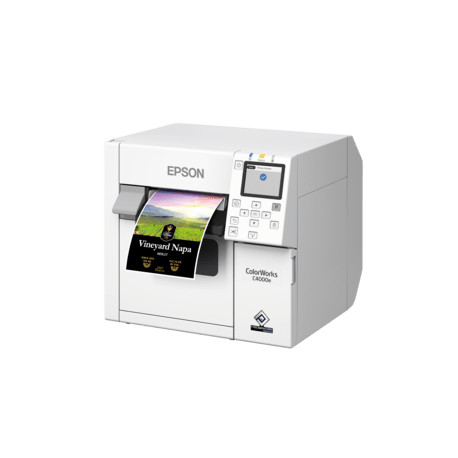 Epson ColorWorks C4000, Gloss Black Ink, cutter, ZPLII, USB, Ethernet