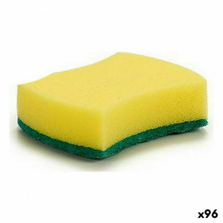 Scourer C1807076 C1807076 Yellow Green Synthetic fibre 10 x 3 x 7,5 cm (96 Units)
