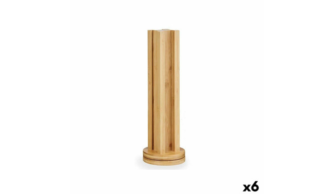 Stand for 36 Coffee Capsules Kinvara CN-KT225036 Bamboo 11 x 11 x 34 cm Rotating (6 Units)