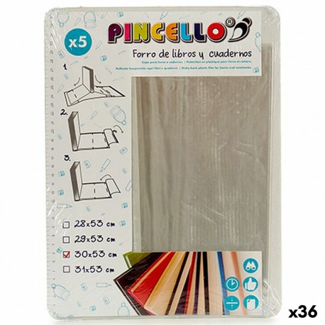 Adhesive Book Cover Pincello 1805003 1805003 Translucent Plastic 30 x 0,5 x 53 cm (36 Units)
