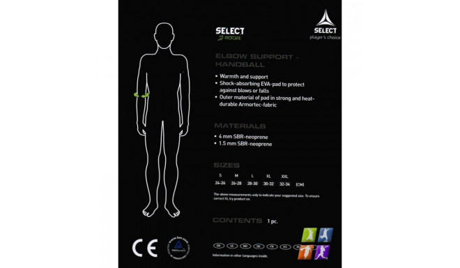 Elbow pad with Select 6603 stiffener (XXL)