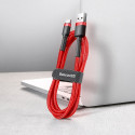 Kaabel USB2.0 pistik - USB C pistik, 0.5m, QC3.0, nailonist, punane BASEUS