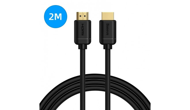 Кабель HDMI-HDMI 2.0m (HDMI 2.0) чёрный 4K 60Hz, BASEUS