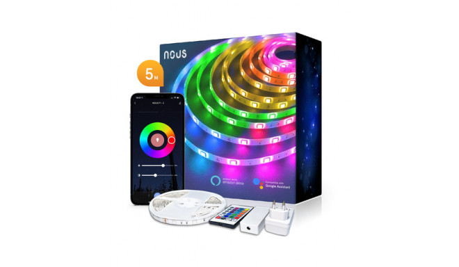 Smart RGB WIFI LED Strip F1, 5m, 24W, TUYA / Smart Life