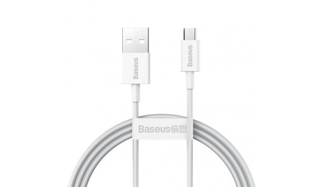 Kaabel USB2.0 A pistik - micro USB pistik 1,0m valge Superior seeria BASEUS