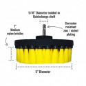 Kornely puhastushari akutrellile keskmiselt pehme 3pcs., 13cm, kollane
