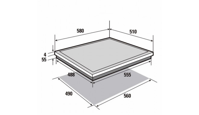 Built-in hob Brandt BPI6459X