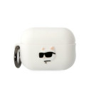 Original case KARL LAGERFELD KLAP2RUNCHH for Apple Airpods Pro 2 (3D Sil NFT Choupette / white)