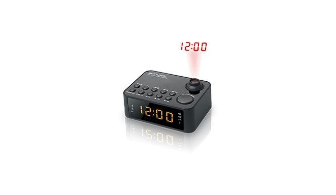 Muse Clock radio M-178P Black, 0.9 inch amber LED, with dimmer