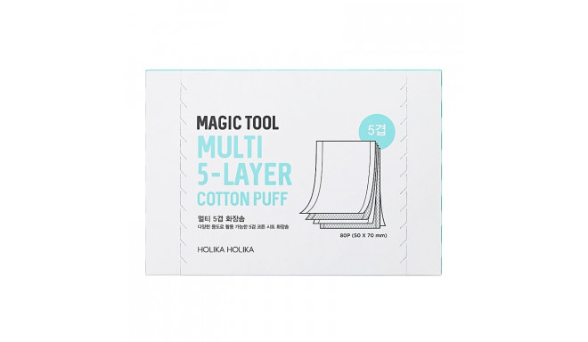 Holika Holika Magic Tool Multi (5-Layer) Cotton Puff 80 pcs