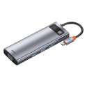 Baseus Metal Gleam 9v1 multifunkční USB Type C HUB - 3x USB 3.2 Gen 1 5Gbps / USB Type C PD 100W / V