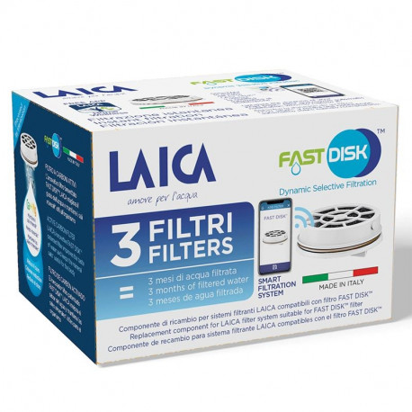 Veefilter Fast Disk 3-pakk, Laica