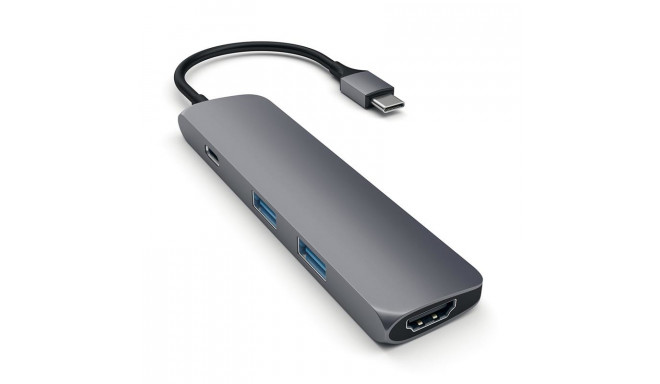 USB Jagaja Satechi Slim USB-C 4K HDMI/2xUSB3 Hall