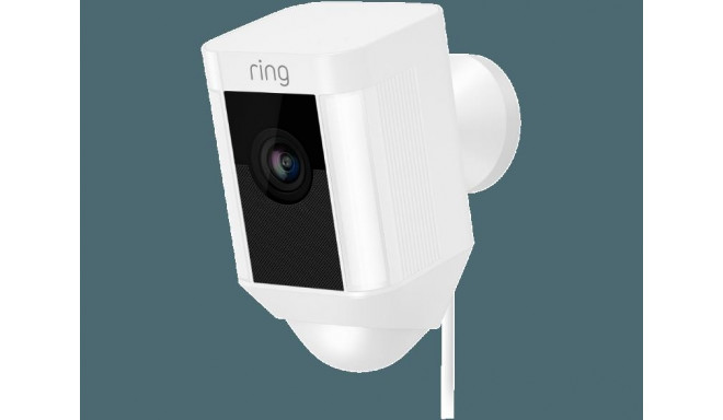 Ring Spotlight Cam Wired, 2 Mpx, WiFi, LAN, inimese tuvastus, öörežiim, valge - Väliturvakaamera