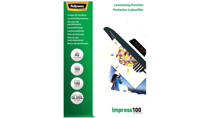 A3 Glossy 100 Micron Laminating Pouch - 100 pack