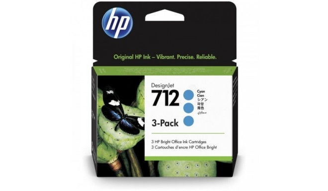 HP Ink No.712 Cyan tri-pack (3ED77A)