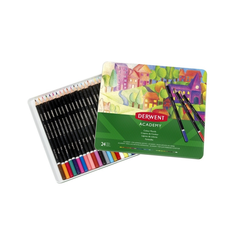36 Brilliant Colours! Derwent PASTEL Pencils In Tin Art Students