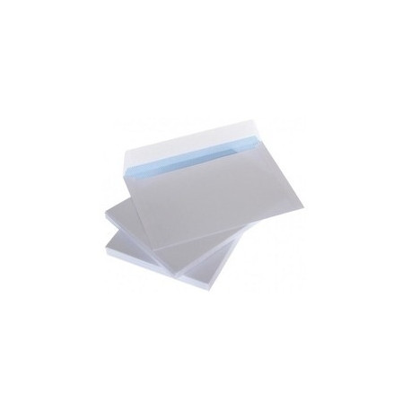 Envelopes with stripe C5 162x229 mm, white 80g x 50 pcs