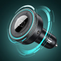 Baseus Enjoy FM vysílač nabíječka do auta LED 2x USB / 3,5mm jack bezdrátový MP3 přehrávač Bluetooth