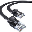 Baseus high Speed Six types of RJ45 Gigabit network cable (flat cable)15m Black