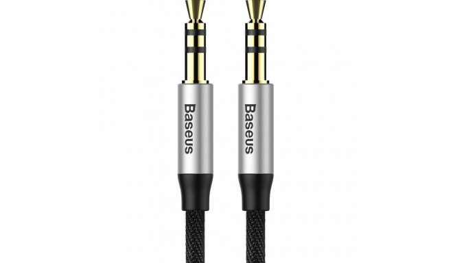 Baseus Yiven M30 stereo audio cable AUX 3.5 mm male mini jack 1.5 m silver-black (CAM30-CS1)