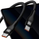 Baseus Flash Series Ⅱ Kabel pro rychlé nabíjení 2v1 USB-C – 2xUSB-C 100W 1,5m černý