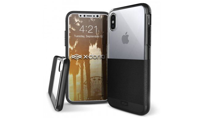 X-Doria Dash - Etui iPhone X (Black Leather)