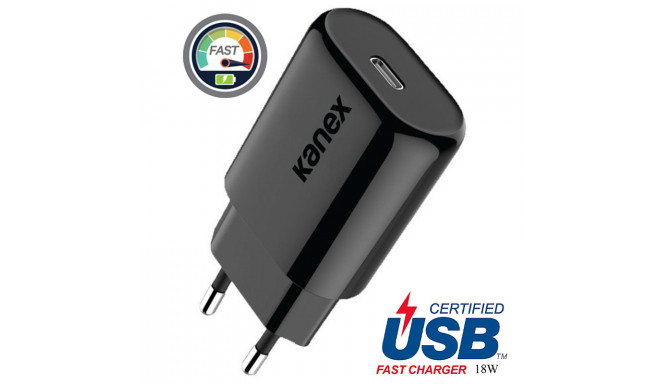 Kanex GoPower - Ładowarka sieciowa USB-C (Power Delivery) 18 W (Black)