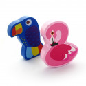 Wooden mix rattles (Flamingo, Toucan), random model selection