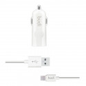 Budi - 1 USB car charger with LED indicator+lightning cable