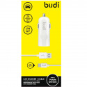 Budi - 1 USB car charger with LED indicator+USB type C cable