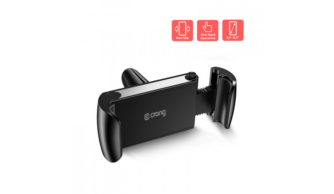Crong Universal Smart Car Holder – Uniwersalny uchwyt samochodowy do telefonu 4"-6,5” (czarny)