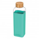 Quokka Storm - Glass rounded bottle with silicone cover 700ml (Teal)