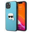 Karl Lagerfeld kaitseümbris PU Leather Karl's Head Metal iPhone 13 mini, sinine