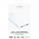 PURO White Fast Charger Power Bank - Power bank for smartphones and tablets 20000 mAh, 2xUSB-A + 1xU