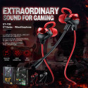 WEKOME ET-Y30 ET Series - 3.5mm jack wired headphones for gamers (Red)