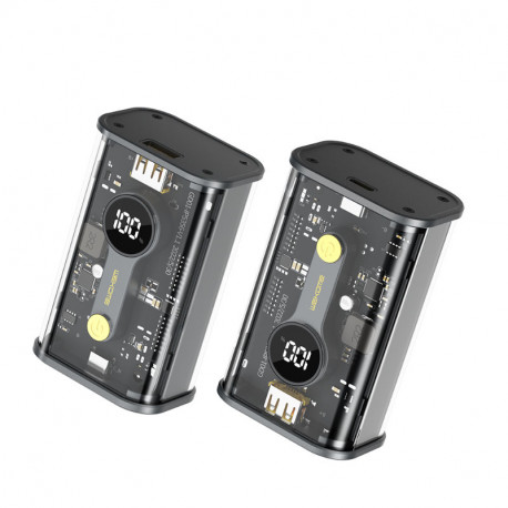 WEKOME WP-333 Vanguard Series - Power bank 10000 mAh Super Charging PD 20W + QC 22.5W (Czarny / Prze