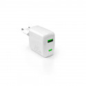 PURO MiniPro Wall Charger GaN - Power charger 1 x USB-C & 1 x USB-A 65W PD (white)