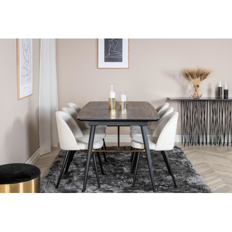 Söögitoa komplekt Gold&Velvet 6 tooli
