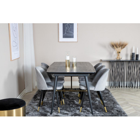 Söögitoa komplekt Gold&Velvet 6 tooli