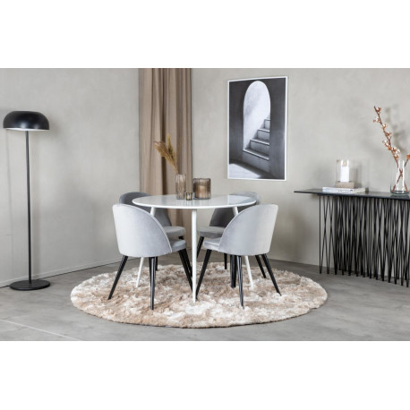 Söögitoa komplekt Plaza&Velvet 4 tooli