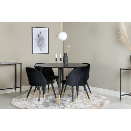 Söögitoa komplekt Dipp&Velvet 4 tooli