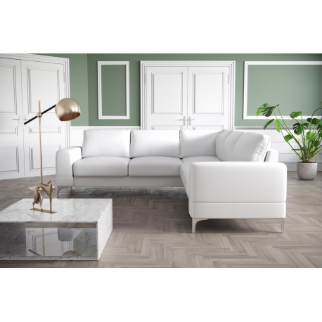 L-kujuline nurgadiivanvoodi Aria Max, valge