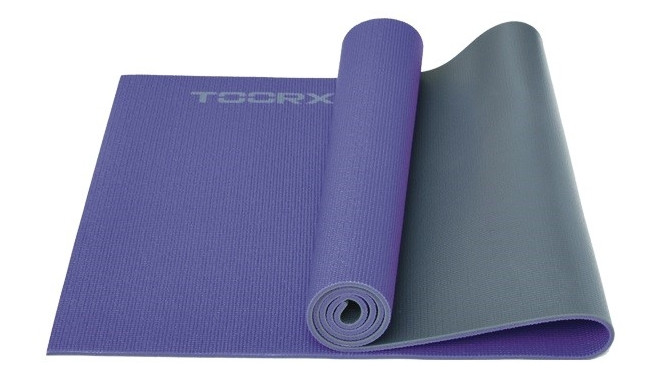 Коврик для йоги Toorx MAT177 PVC 173x60x0,6 PVC Фиолетовый / серый