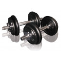 Cast iron weight dumbbells set with case TOORX 0.75-15 kg