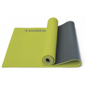 Yoga mat Toorx MAT176 PVC 173x60x0,6 PVC lime green/gray