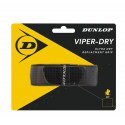 Tennis racket replacement grip DUNLOP Viperdry blister black1 per pack.